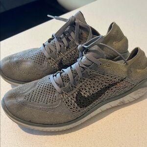 Nike Gray and Black Knit Sneakers
